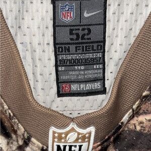 Nike Brown Camo Football Jersey Size 52